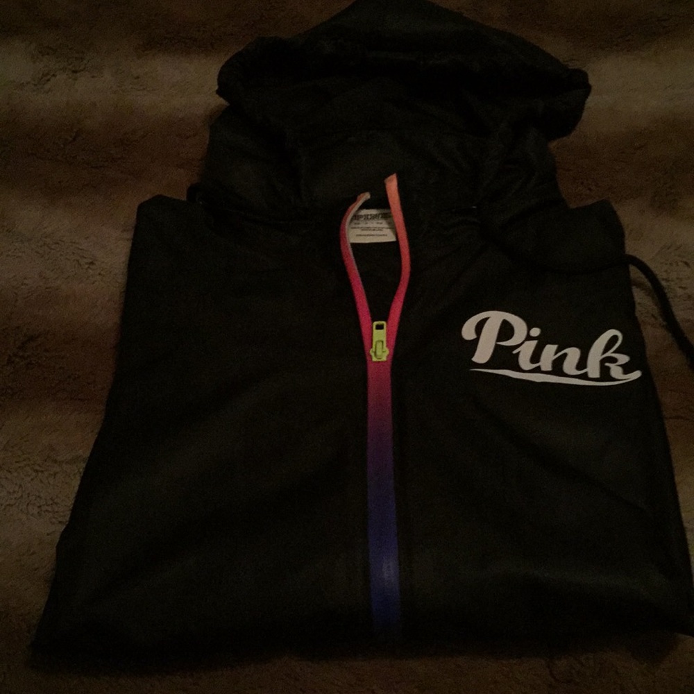 **NWOT** Pink full Zip anorak jacket — never worn